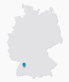 Singles Stuttgart: Deutschlandkarte mit Markierung der Metropole