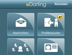 eDarling App: Übersichtsbild